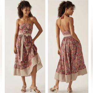 Anthropologie Let Me Be Boho Halter Maxi Dress Size XXS (NWOT)